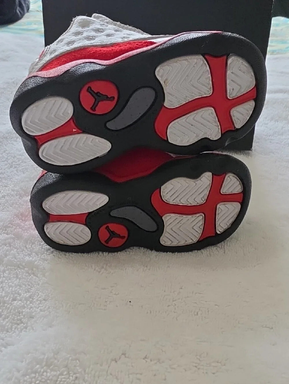 Jordan Baby White Red Black Mini Basketball Shoes